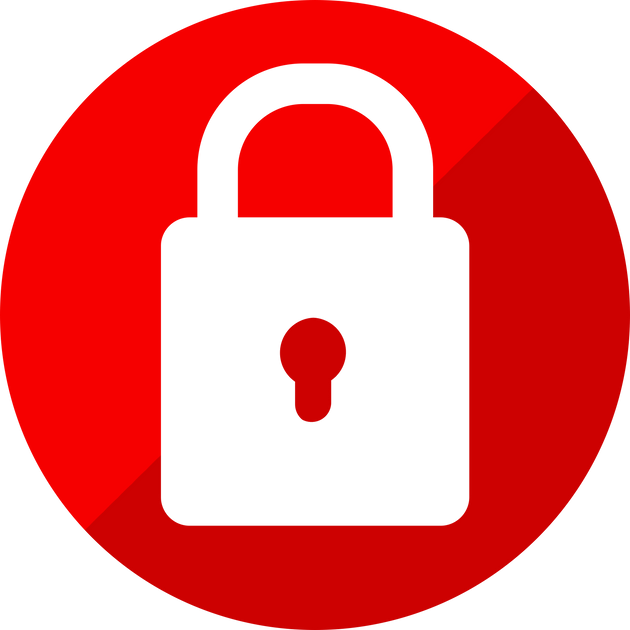 red lock icon